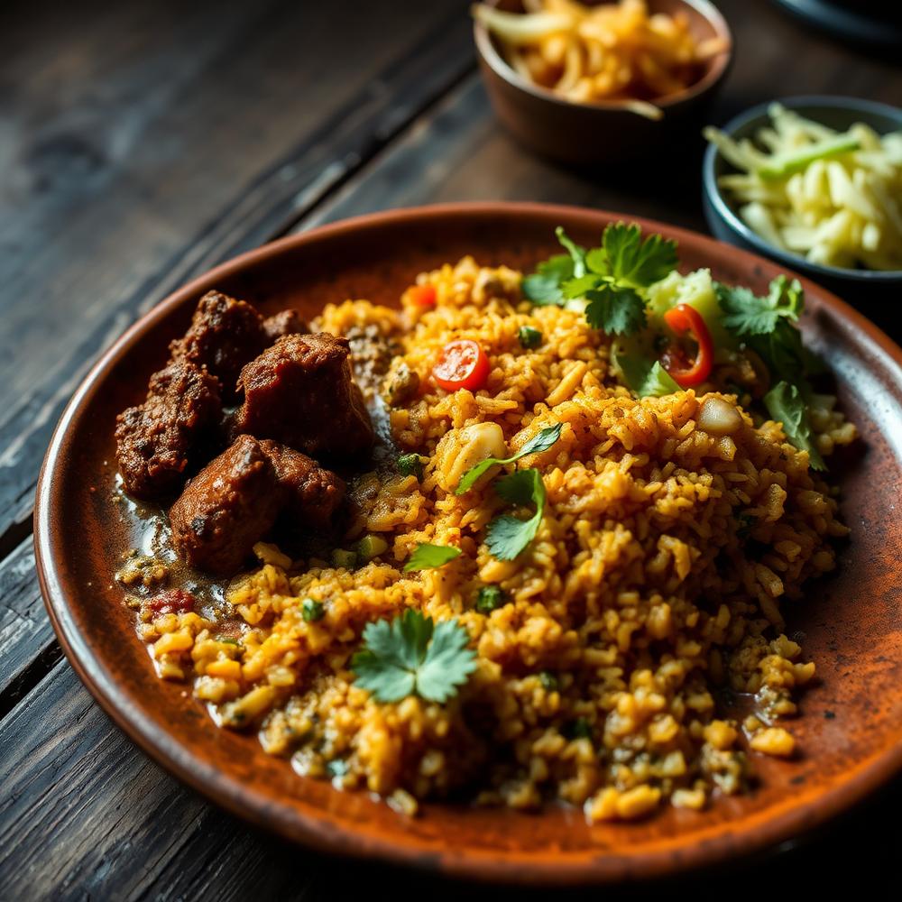 বিফ ভুনা সহ খিচুড়ি